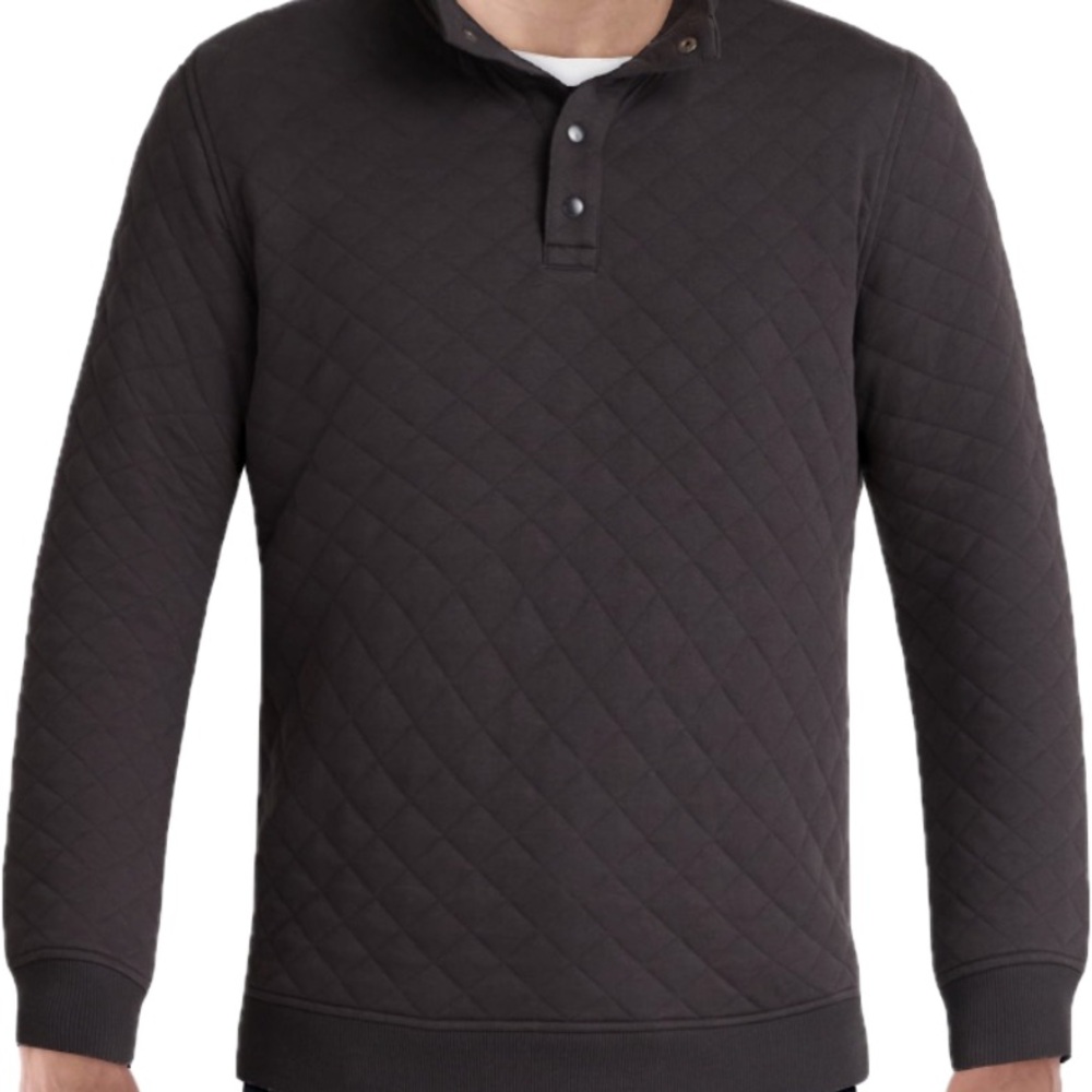 George Men's Quilted Black Sweatshirt